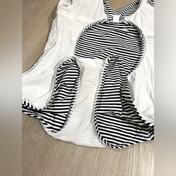 Super cute striped NIP TUCK bathing suit with cutout peekaboo back. - Picture 8 of 11
